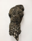 Reconstituted Black Stone Dog Garden Ornament, England 20th Century
