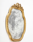 19th Century French Giltwood Mirror with Bow Crown