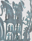 Noah's Ark with Animals Steel Sculpture, USA, Early 21st C.