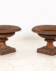 Pair of Neoclassical Cast Iron Urns, French early 20th C.