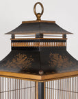Regency Style Tole Birdcage on Stand, USA, 20th Century