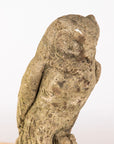 Vintage Stone Horned Owl Garden Ornament, USA Mid 20th C.