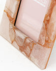 Genuine Pink Quartz/Glass 5” x 7" photo frame by Tozai Home, 2015