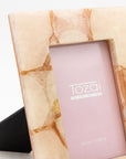 Genuine Pink Quartz/Glass 5” x 7" photo frame by Tozai Home, 2015