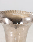 Silver Plate Footed Vase with Scalloped Lip, 2010s India