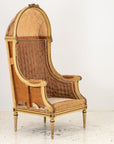 French Louis XV Style Carved Balloon Porters Chair, 19th Century