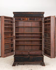 Black Swedish Cupboard or Kitchen Cabinet, Sweden Late 18th C.