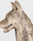 Large Concrete Shepherd Dog Garden Ornament, English mid 20th Century