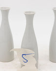 Collection of Three White Single Bud Vases, French Early 21st C.