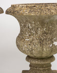Pair French Stone Neoclassical Urns, 20th century