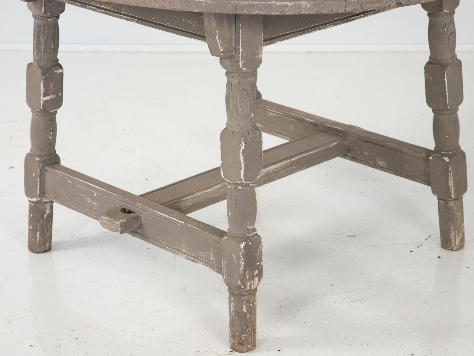 Early 20th Century Painted Gray Low Table