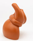 Modern Sculptural Terracotta Vase, England 1980s