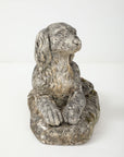 Reconstituted Stone Dog Spaniel Garden Ornament, England 20th Century
