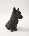 Black Scottie Dog Garden Ornament Reconstituted Stone, English Mid 20th C.