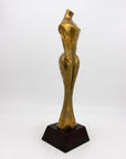 Modernist Style Female Brass Sculpture, USA 1970s
