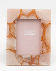 Genuine Pink Quartz/Glass 5” x 7" photo frame by Tozai Home, 2015