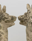 Pair of Concrete Shepherd Dogs, English mid 20th Century