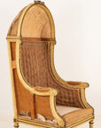 French Louis XV Style Carved Balloon Porters Chair, 19th Century