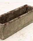 Rectangular Concrete Stone Planter with Tudor Rose Pattern, England mid 20th C.