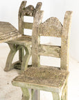 Brutalist Style Concrete Table and set of Four Chairs, England 1960s