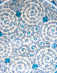 Vintage Iznik Plate in Turquoise, Blue, Cream, Early 20th C. Turkey