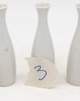 Collection of Three White Single Bud Vases, French Early 21st C.