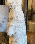 White Painted Reconstituted Stone Bunny, Rabbit, or Hare Garden Ornament, France 20th C.