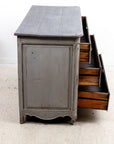 French Louis XIV Style Gray Painted Commode, Late 19th Century