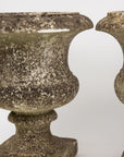Pair French Stone Neoclassical Urns, 20th century
