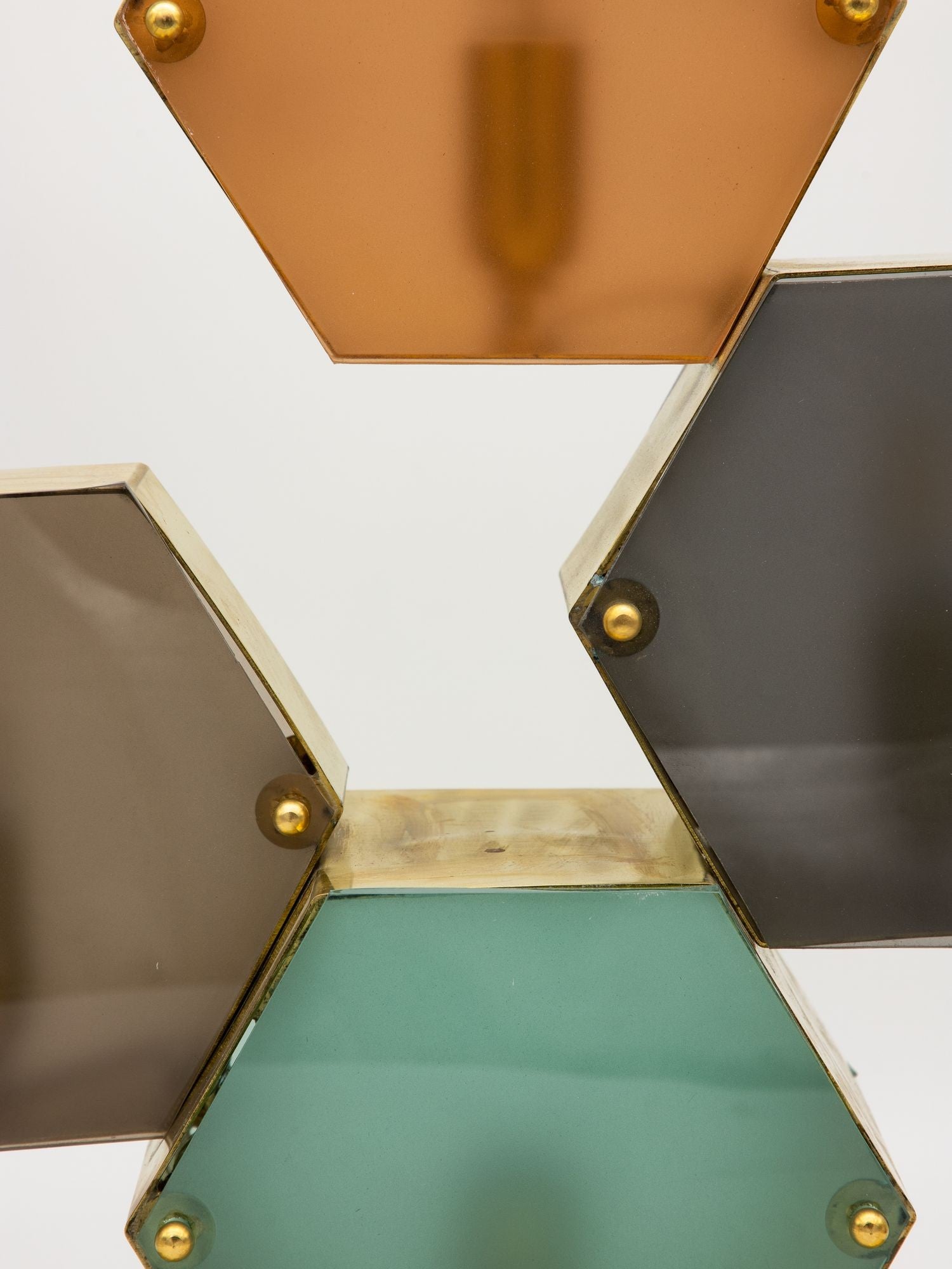 Pair Murano Geometric Multicolor Lamps