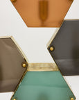 Pair Murano Geometric Multicolor Lamps