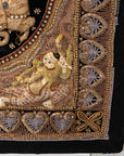 Embroidered Indian Screen Board Art with Beaded Detail