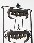 Wrought Iron Latten Bell Stand, Three Tier, English Late 19th C.
