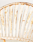 Francois Carre Style Fan-back Metal Garden Chairs, France Mid 20th C.