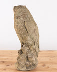 Vintage Stone Horned Owl Garden Ornament, USA Mid 20th C.