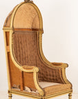 French Louis XV Style Carved Balloon Porters Chair, 19th Century