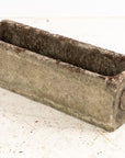 Rectangular Concrete Stone Planter with Tudor Rose Pattern, England mid 20th C.