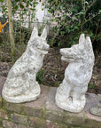 Pair of Concrete Shepherd Dogs, English mid 20th Century