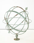 Celadon Painted English Mid-20th Century Iron Armillary