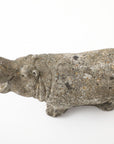Composite Stone Hippopotamus Garden Ornament, English 20th Century