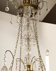 Eight Armed Crystal and Brass Chandelier, Early 20th C.