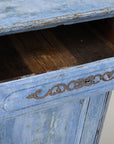 Blue Painted French Buffet, Mid 19th C.