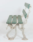 Iron Serpent and Twig Garden Bench, English Mid 20th C.