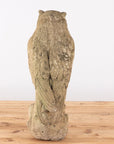 Vintage Stone Horned Owl Garden Ornament, USA Mid 20th C.