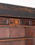 Black Swedish Cupboard or Kitchen Cabinet, Sweden Late 18th C.
