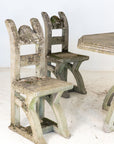 Brutalist Style Concrete Table and set of Four Chairs, England 1960s