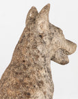 Large Concrete Shepherd Dog Garden Ornament, English mid 20th Century