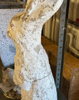 White Painted Reconstituted Stone Bunny, Rabbit, or Hare Garden Ornament, France 20th C.