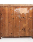 Antique English Country Buffet Cabinet with Original Red Paint