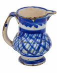 Blue and White hatch motif Creamer